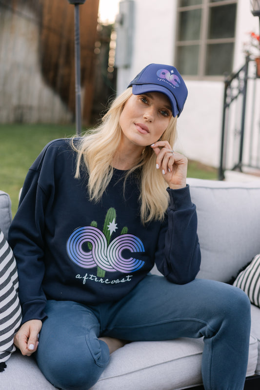 Crewneck & Trucker Cap