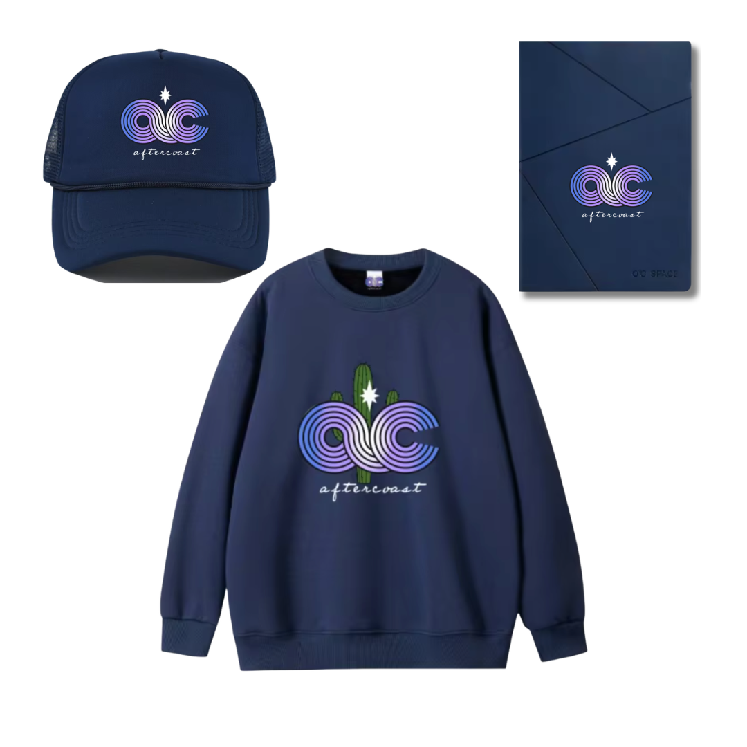 Crewneck, Trucker Cap & Journal